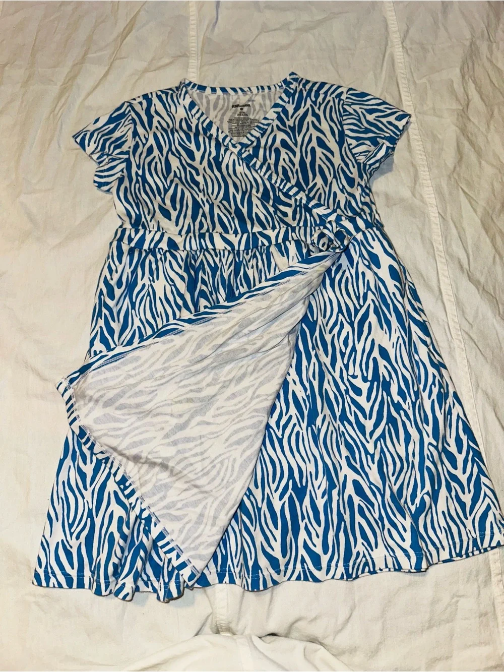 Diane von Furstenberg x Target Blue Zebra Wrap Dress Size M (8)